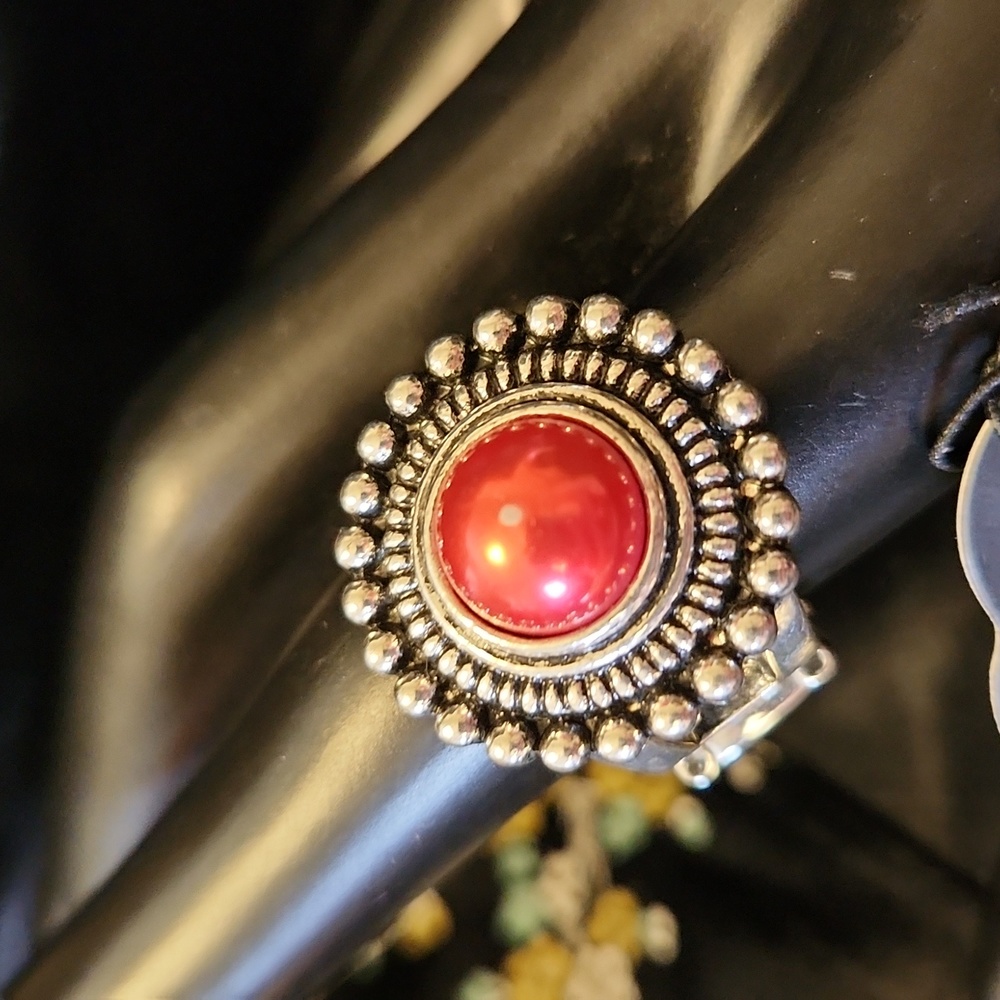 Paparazzi Red Pearl Ring - 12